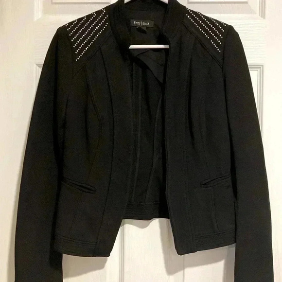 White House Black Market Jackets & Blazers - White House Black Market Women’s Blazer Jacket w/ Sequins Black Sz. 2